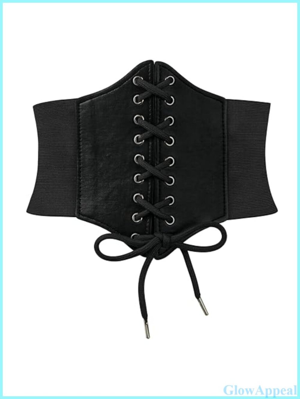 PU Leather Lace-Up Corset Belt Elastic Wide Waist Pirate Costume Accessory